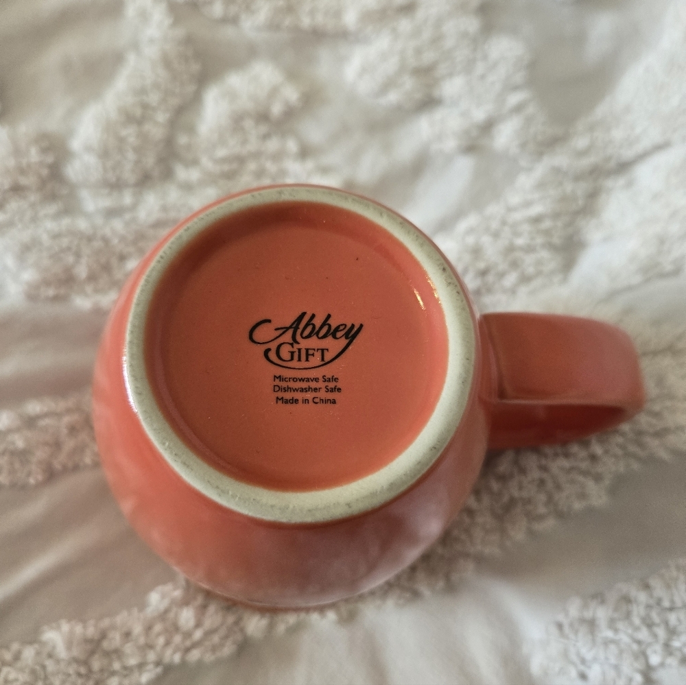 Salmon And Lime Christian Sister Matthew 6:21 Verse On Rim Mug - Picture 6 of 6